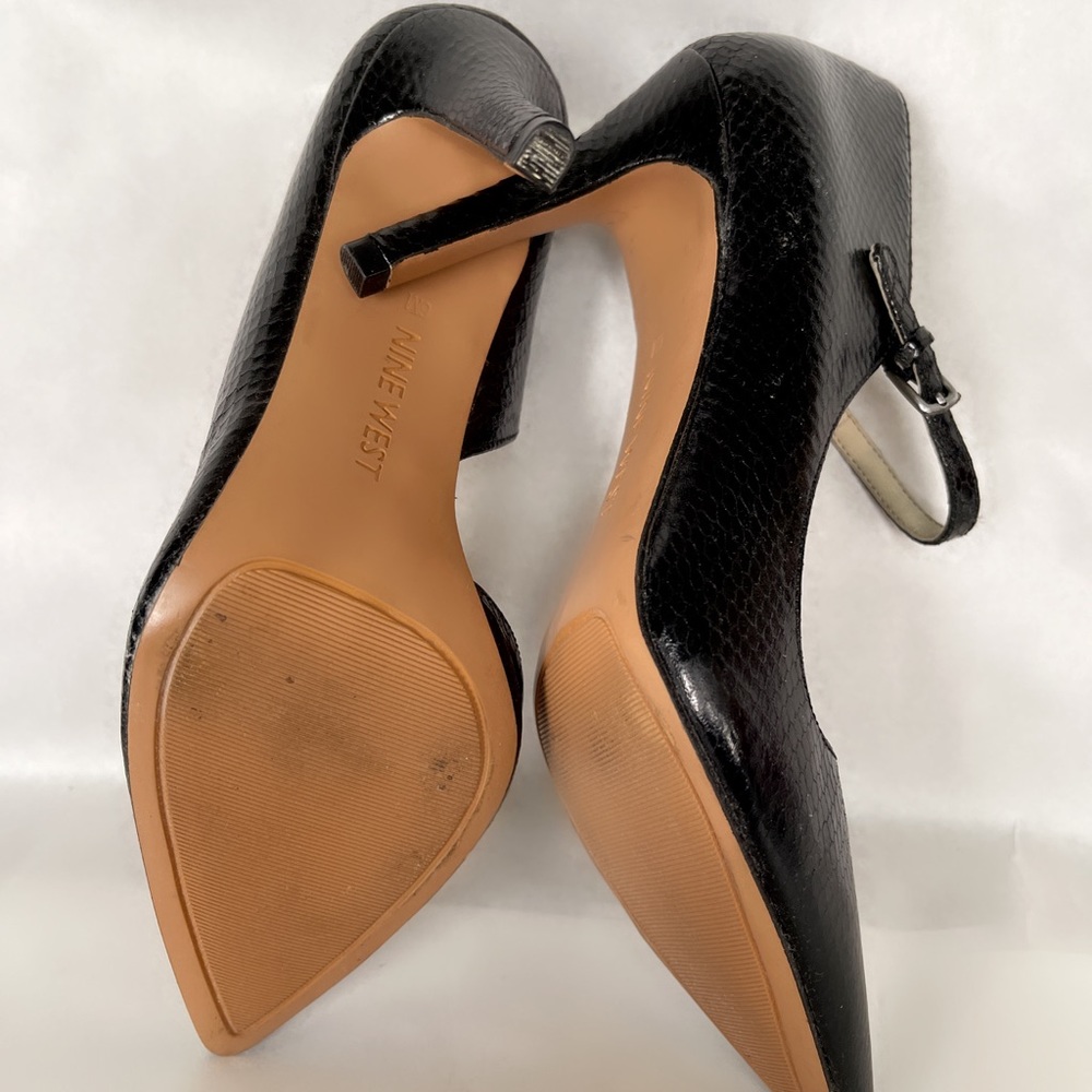 Nine West Jennelle Black high heel Shoes in size us 6M - Picture 6 of 10